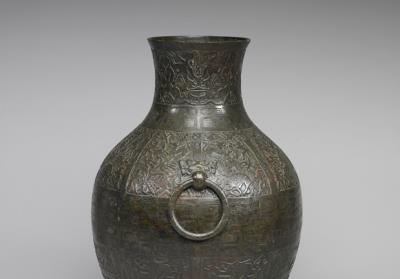 图片[2]-Hu wine vessel with hunting scene pattern, early Warring States period, c. 5th-4th century BCE-China Archive